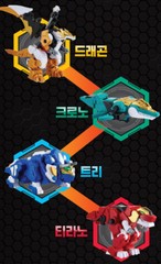 Dino Core Evolution 2 ULTIMATE KING DINO/Mega D-Fighter Transformer Robot 4 IN 1