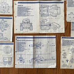 GI Joe 1982 Blueprints, Catalogs, Paperwork Conquest Snow Cat Tomahawk Lot 14