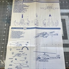 Vintage • G.I. Joe BLUEPRINTS / INSTRUCTIONS LOT (28 pcs) • Combat jet, Etc.