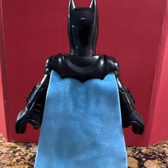 DC Universe Batman Action Figure Black Suit Blue Cape Plastic Fabric 10in