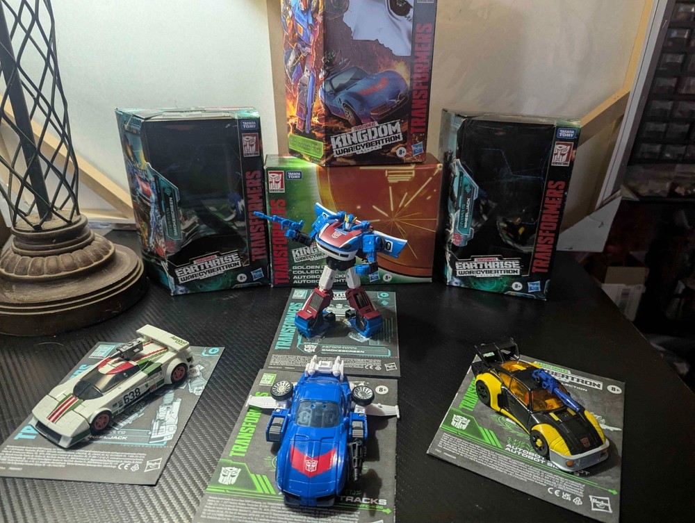 Transformers War for Cybertron: Smokescreen, Wheeljack, Tracks, Jackpot Lot of 4