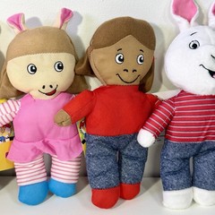 Arthur PBS Kids Plush Lot of 4 Arthur DW Francine Buster 9” Stuffed Animals NWT