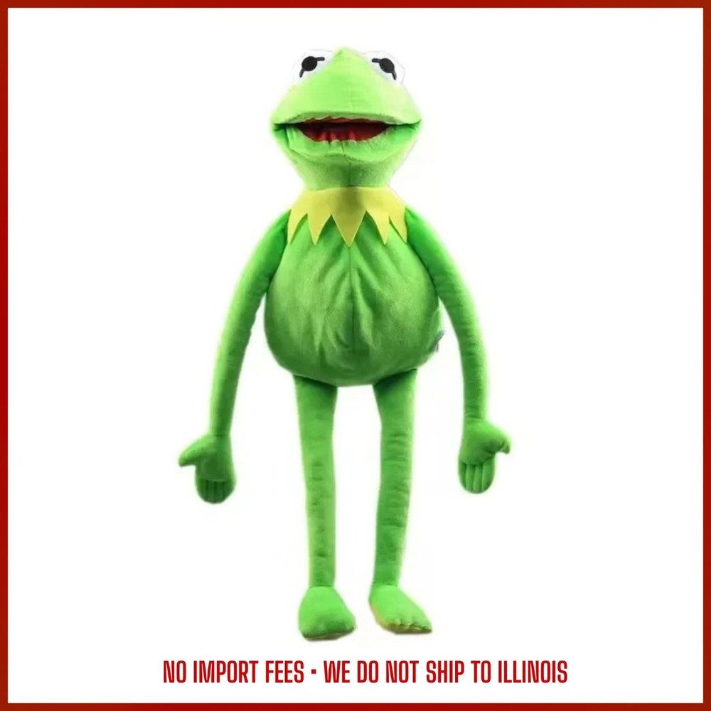 60CM Kermit Frog Plush Doll Soft Stuffed Hand Puppet Kids Gift
