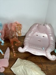 1984 Vintage She Ra Princess of Power Crystal Lot Horses Furniture Wings Vanity