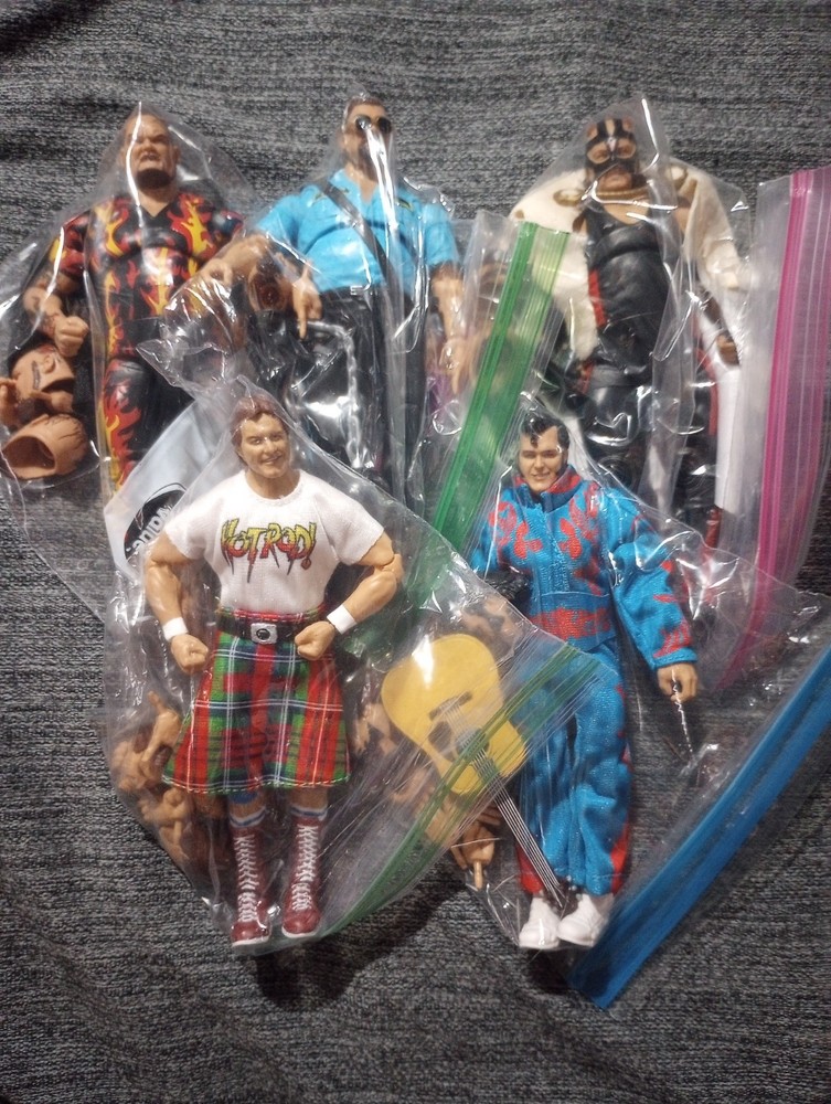 WWE Ultimate Edition Vader Honky Bam Bam Piper Boss Man Wrestling 5 Figure Lot