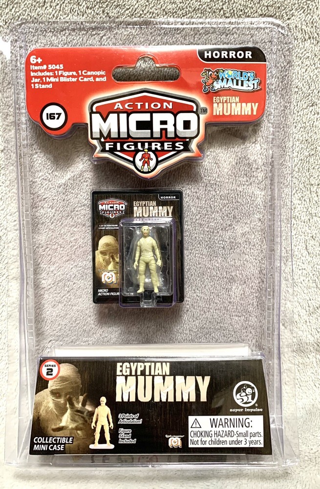 NEW World’s Smallest #167 EGYPTIAN MUMMY Series 2 Micro Action Horror Figure Set