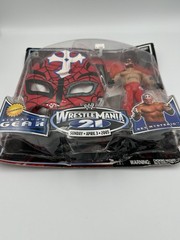 JAKKS Pacific WWE WrestleMania 21 Rey Mysterio Figure Boxed w/ Mask Set
