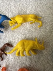Dinosaurs Lot Of 16 Prehistoric Jurassic Figures Plastic Rubber Vtg 60’s 70’s