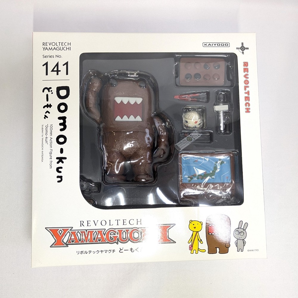 Rare Kaiyodo Revoltech Yamaguchi No.141 Domo-kun Figure 3.93 in Boxed Excellent