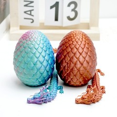 2PCS/Set 3D Printed Dragon Egg Model,Articulated Animals figure,Toys Home Decor