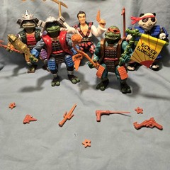 TMNT III Teenage Mutant Ninja Turtles Samurai Figures 1993 Vintage Lot Of 5