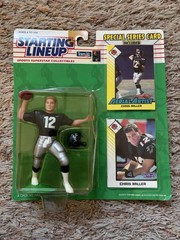 VINTAGE 1993 Kenner CHRIS MILLER Starting Lineup FIGURE w/ 2 Cards! BRAND NEW