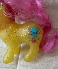 Vintage My Little Pony- Baby Sparkle Gusty- 1984 G1- Hot Air Balloon- Yellow