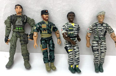 Vintage Lot-4 Lanard The Corps 3.75″ Action Figures Loose Military