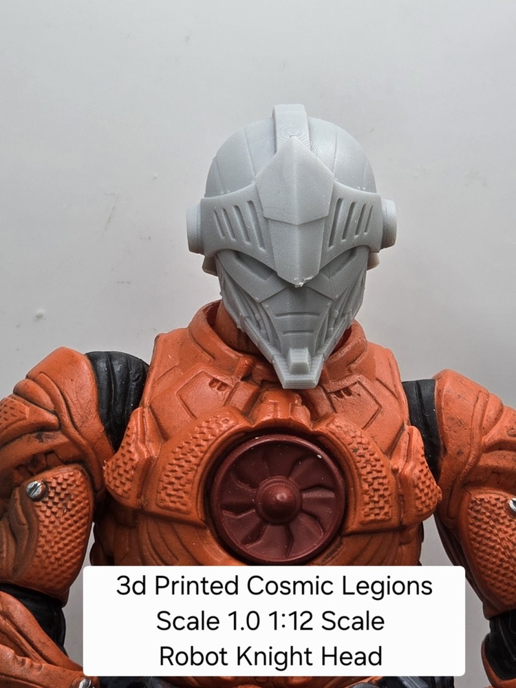 3d Printed ROBOT KNIGHT HEAD#1 1.0 For Mythic Cosmic Legions 1/12 Figure