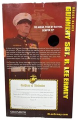 Sideshow Gunnery Sgt R.Lee Ermey Dress Blue Marine 1/6 12″Action Figure NEW 2006