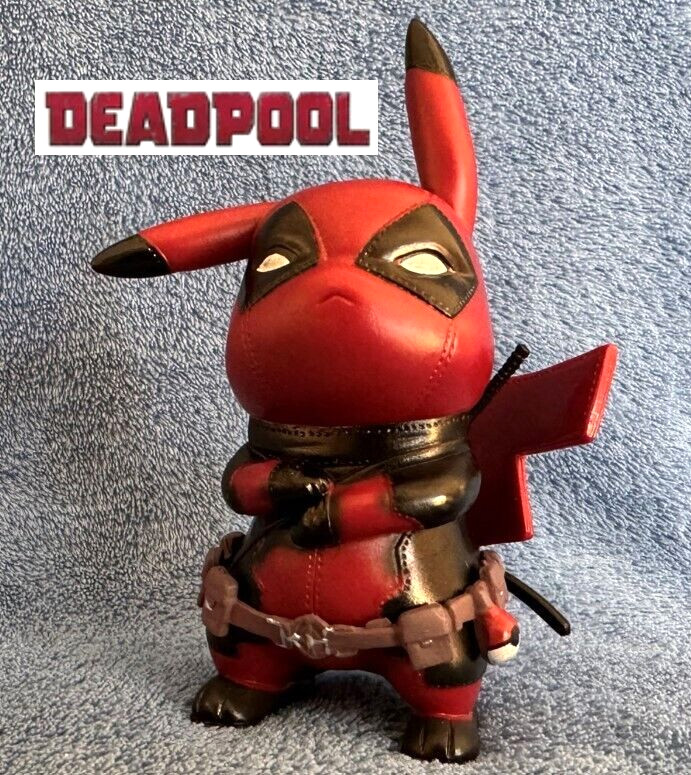 Large 5″ Pokemon Pikachu Cosplay Deadpool – Brand New