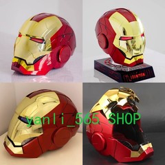 Iron Man Gold MK5 Helmet Electronic Voice Activated Open&Close Mask Autoking New