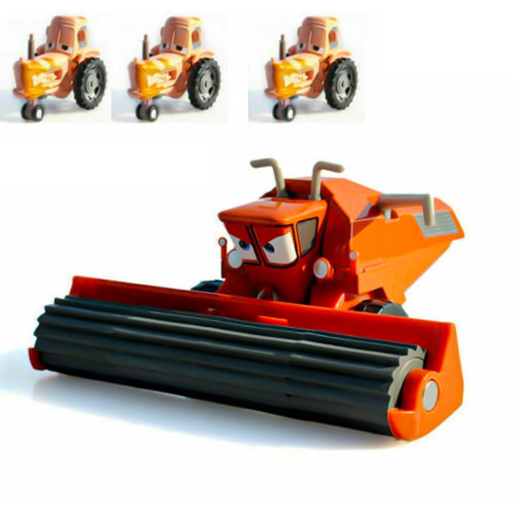 4PAck Disney Pixar Cars FRANK THE COMBINE HARVESTER & 2 TRACTORS Diecast 1/55