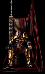 Gaming Heads Kratos On Throne With Ares Armor