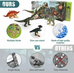 Dinosaur Toys with Sound Books Dino Animal Figures Toy,Q & A Sound Book For Kids