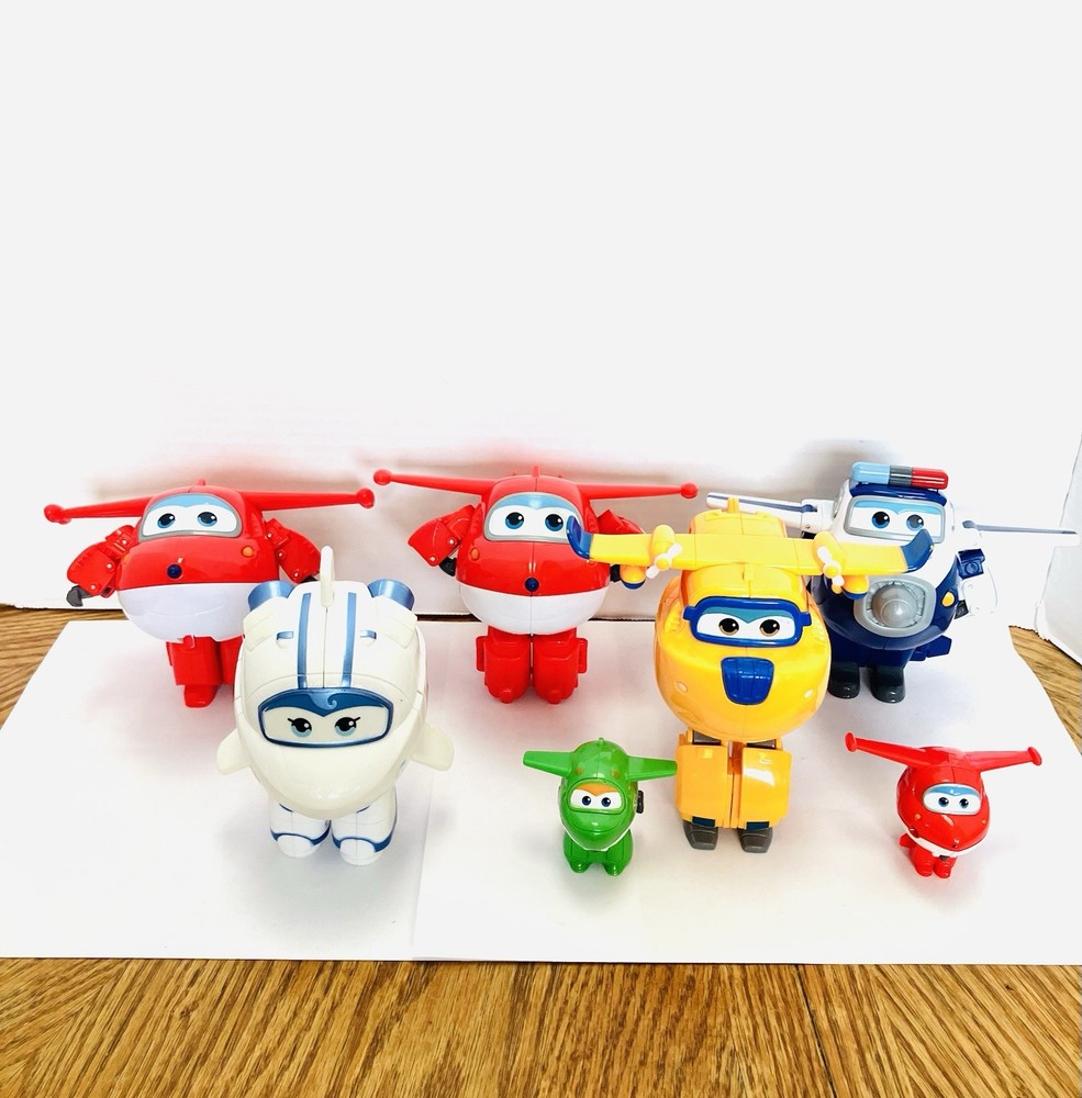 Super Wings Transform-A-Bots Lot(7) Astra Donnie Mira Paul Jett By Alpha Read