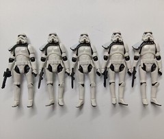 lot of 5 Hasbro Star Wars Stormtroopers action figure w gun 3.75″