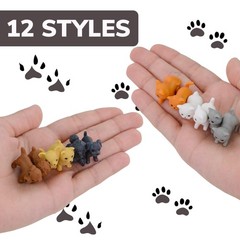 Tiny Dog and Cat Figurines for Kids – Small Animals Toys in Bulk – Little Pet…