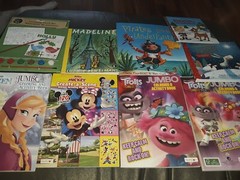 Lot of 9 KIDS Disney Frozen MICKEY Sticker Coloring Book+PAINT+BOOKS+TROLLS+MORE