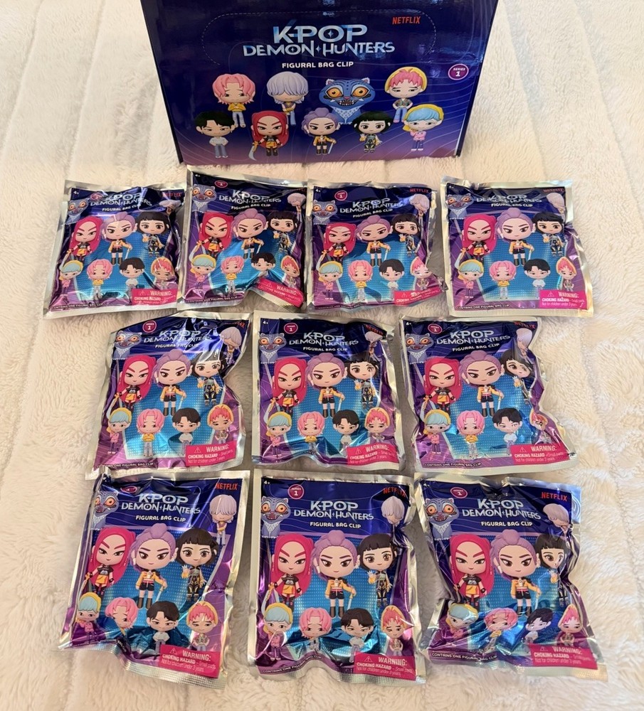 KPop Demon Hunters Figural Bag Clip Mystery Netflix Official set of 10