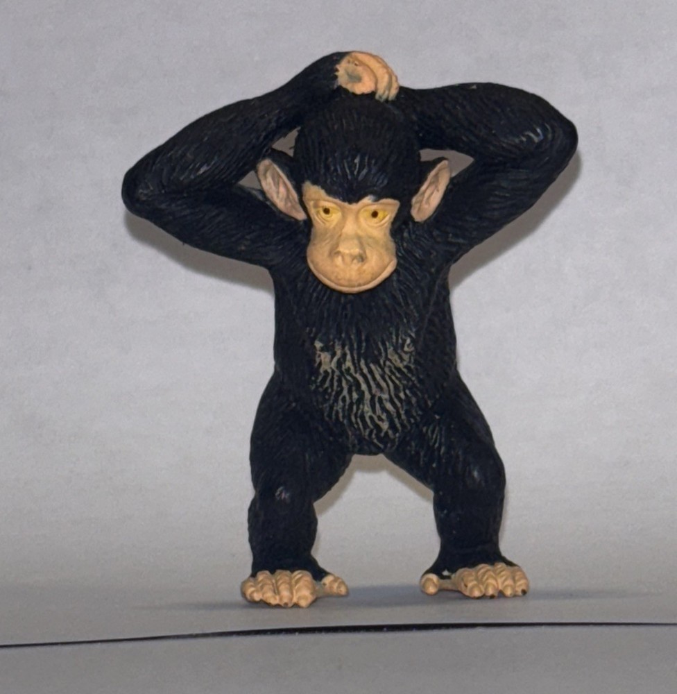 Vintage Hard Rubber Standing Chimpanzee Baby – 2.5”
