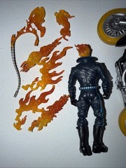 Marvel Legends Ghost Rider Deluxe Johnny Blaze Flame Cycle Motorcycle COMPLETE