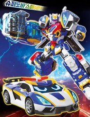 Metal Cardbot S Season2 BLUE COP S Transformer Robot Police Car Figure Toy