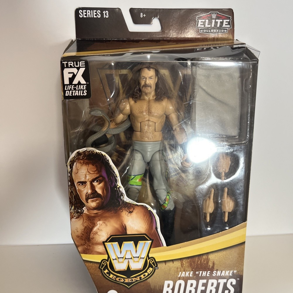 Mattel WWE Legends 13 Elite Collection Jake “The Snake” Roberts (CHASE) Wcw