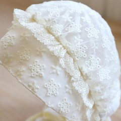 Lace Embroidery Baby Girl Bonnet Hat Summer Breathable Mesh Kids Cap