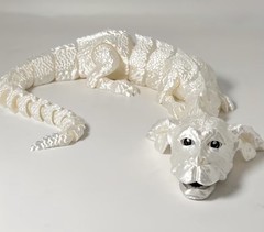 3D Printed Articulated Falkor – ‘The NeverEnding Story’. 8.5″ Long. Collectible.