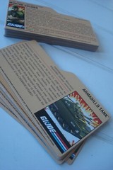 25 PC Variety LOT Hasbro GI Joe File Cards Black Back Factory Cut Vintage ?