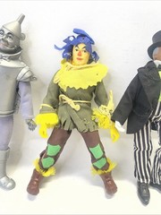MEGO Wizard of Oz WIZARD Frank Morgan Scarecrow & Tinman 8″ Figures DOLL Vintage