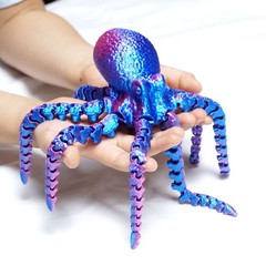 10.6inch 3D Printed Octopus Model,Articulated Animals Figure,Toys Home Decor