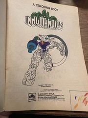 Vintage 1986 Hasbro INHUMANOIDS Golden Coloring Activity Book