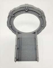 Stargate SG-1 32mm Miniature Portal with Ramp – Tabletop Terrain Scenery – Grey