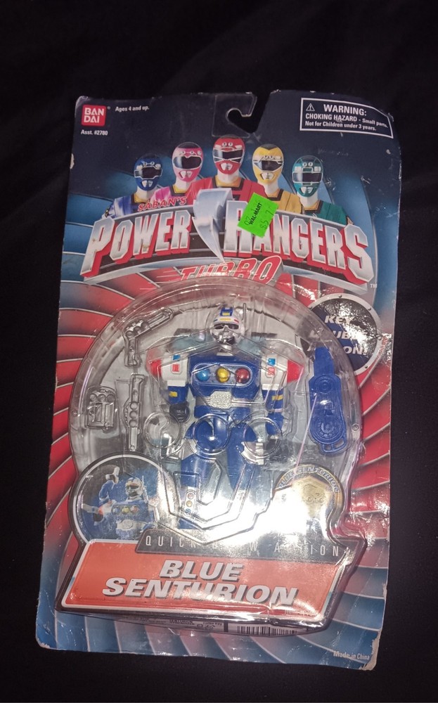 Power Rangers Turbo Blue Senturion Quick Draw Action Figure NEW Vtg 1997 Bandai