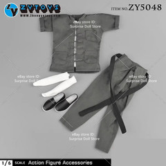 ZYTOYS 1/6 Male Kung Fu Traditional Chinese Clothing Robe Fit 12” Action Figure