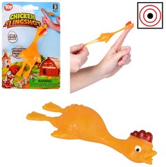 Yellow Chicken Finger Fun Slingshot 4.5″ ( Pack) Stretchy Flying Finger Catapul