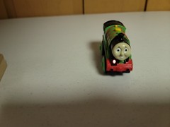Thomas Wooden Railway Battery Powered Percy w Light Works! Good Condition