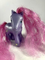 My Little Pony G3 PETAL BLOSSOM 2002 Hasbro Long Styled Pink Tinsel Hair MLP