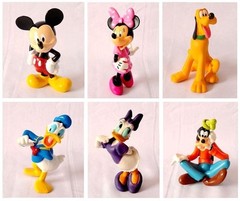 Mickey Mouse Minnie Playset 6 Figure Cake Topper * USA SELLER* Toy Doll Set
