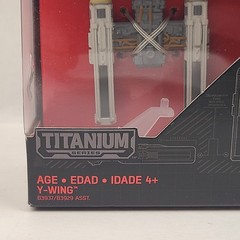 Star Wars Black Series Titanium Y-Wing Ship Vehicle 3″ Figure 08 Hasbro 2015 New