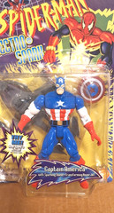 SPIDERMAN ELECTRO SPARK CAPTAIN AMERICA ACTION FIGURE-TOY BIZ 1997-NRFB-SO COOL