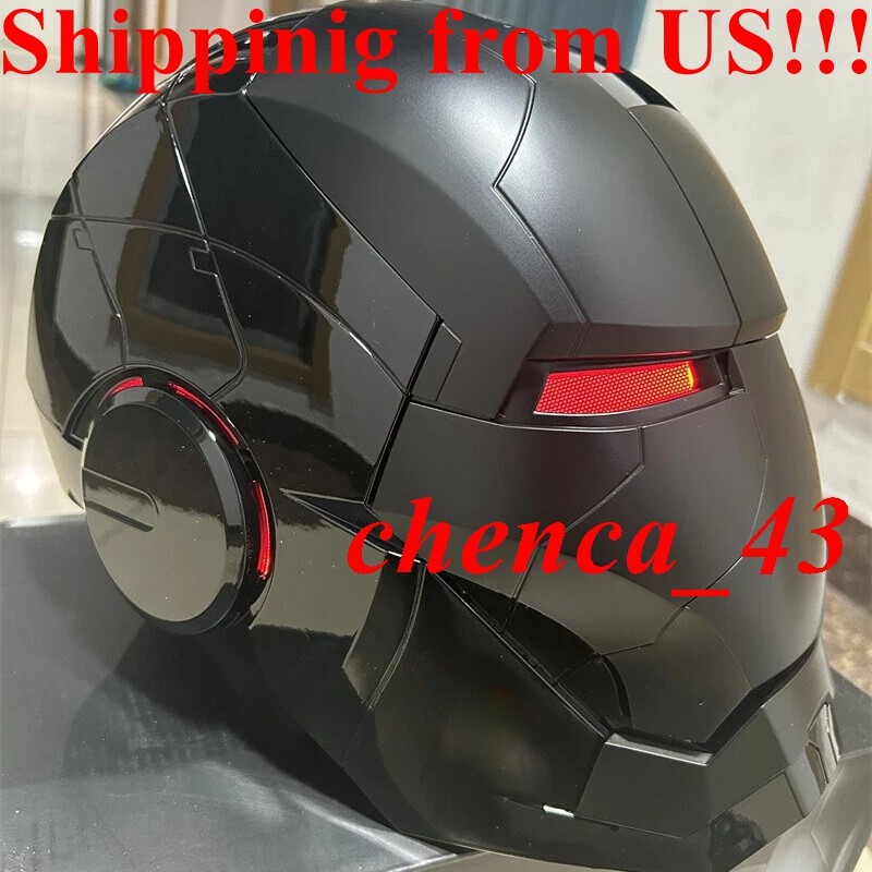 US Now!!! Black Iron Man MK5 Helmet Deformable Voice Control Wearable Mask Boxed